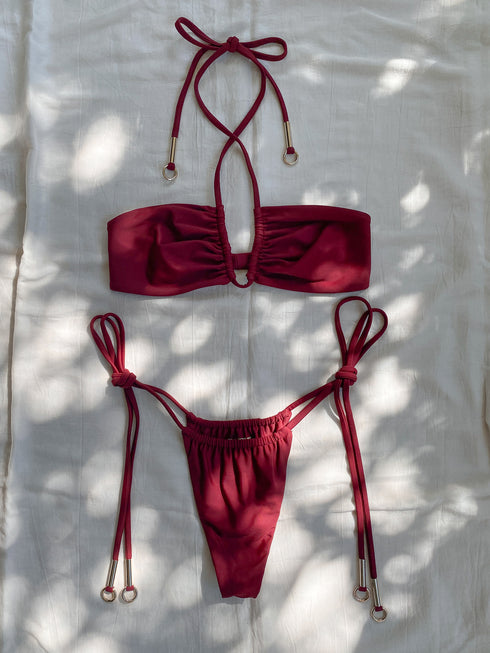 The Iman Halter Top - Merlot